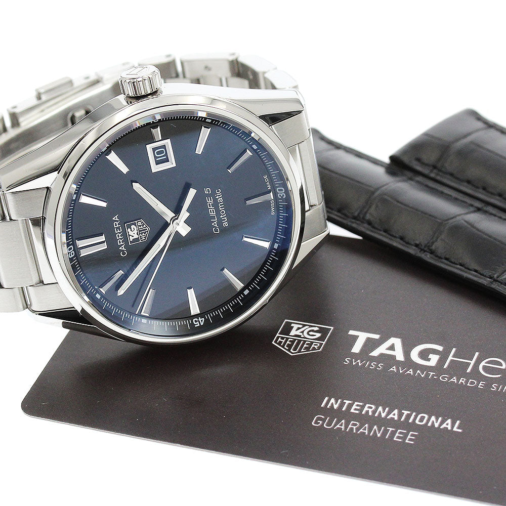 TAG HEUER Carrera Caliber 5 WAR211A.BA0782 Date black Dial Automatic Men's Watch_907071