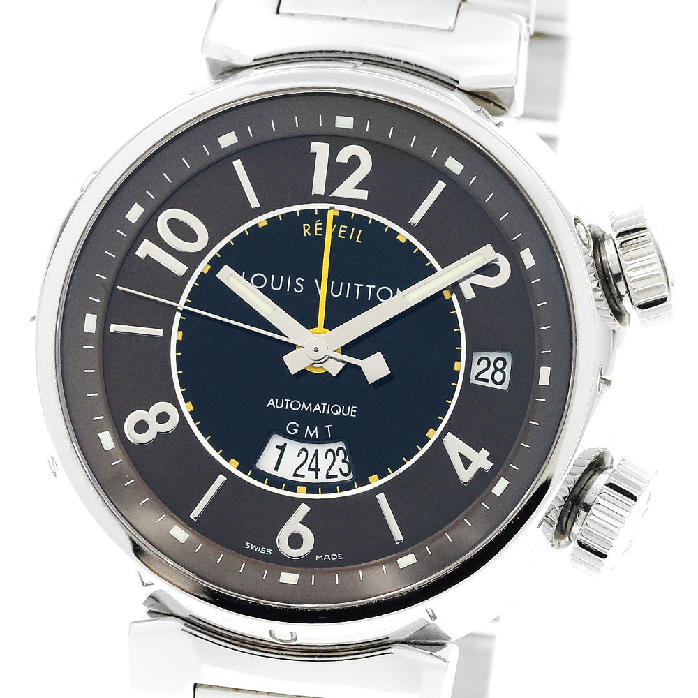 LOUIS VUITTON Tambour GMT Reveil Q1151 alarm Automatic Men's Watch_907076