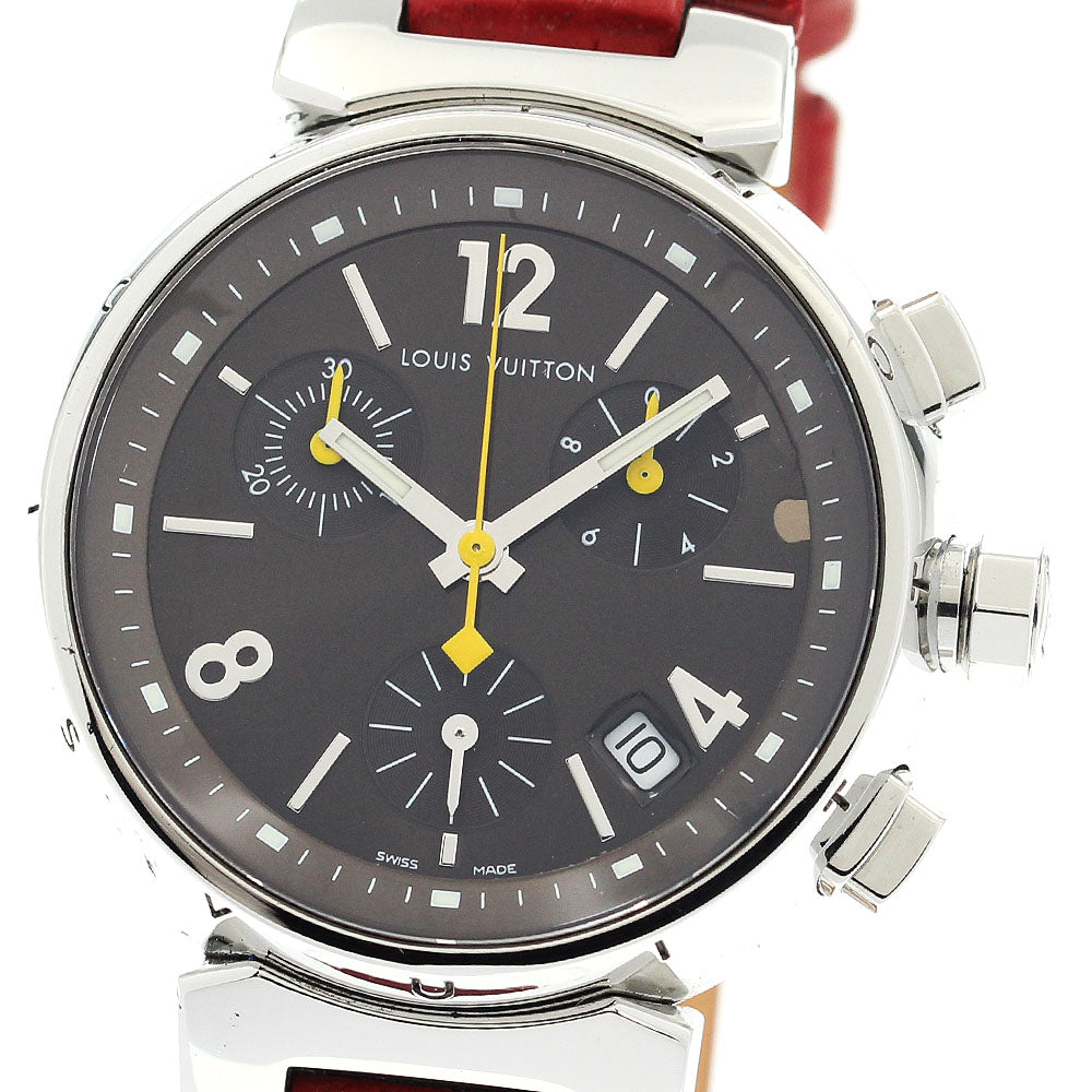 LOUIS VUITTON Tambour Q1321 Chronograph Brown Dial Quartz Boy's Watch_907079