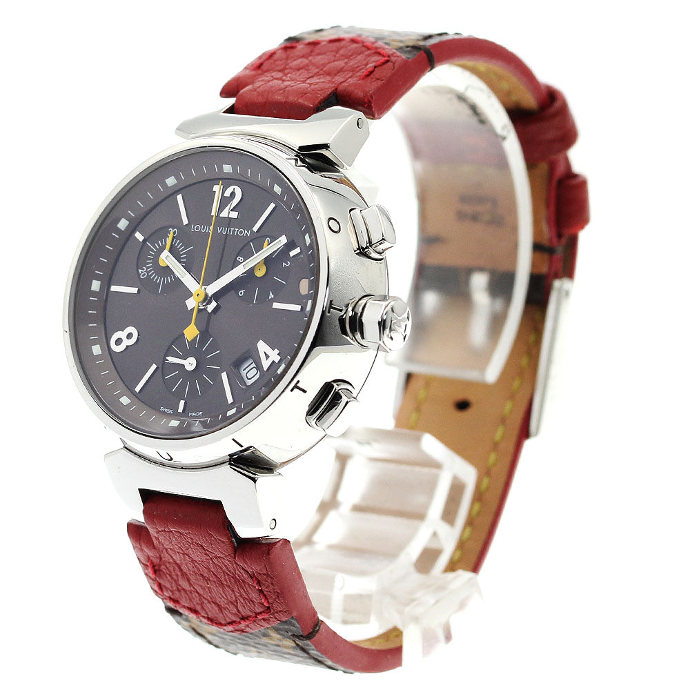 LOUIS VUITTON Tambour Q1321 Chronograph Brown Dial Quartz Boy's Watch_907079