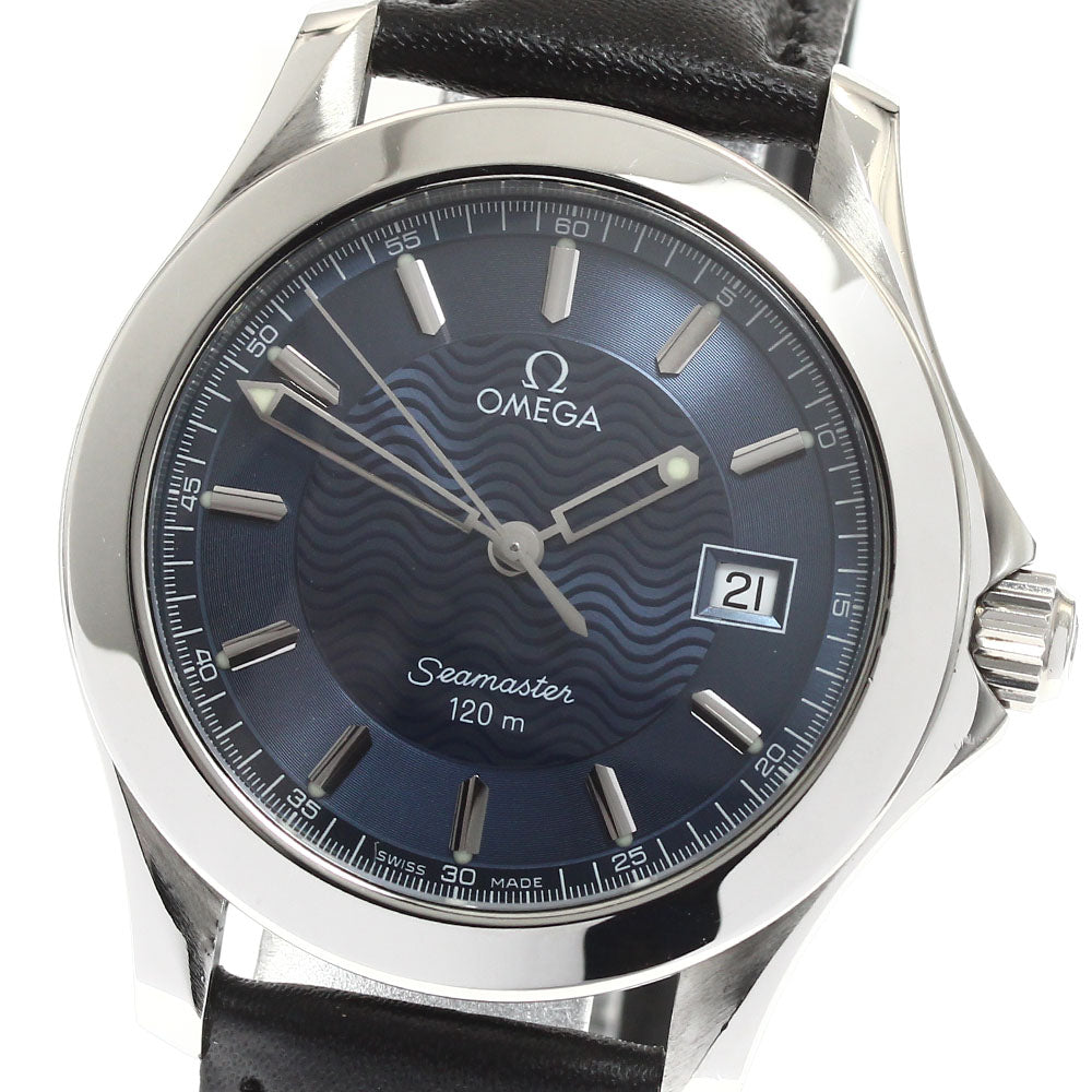 OMEGA Seamaster120 2511.81 Date Navy Dial Quartz Men's Watch_907092