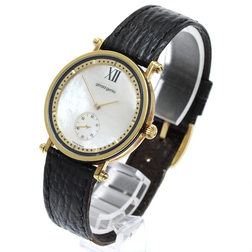 Gerald Genta G.3290.7 18K Yellow Gold White shell Dial Hand Winding Men's Watch_907166