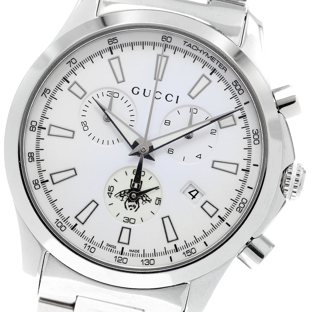 GUCCI G timeless 126.4 YA126472 Chronograph white Dial Quartz Men's Watch_907143
