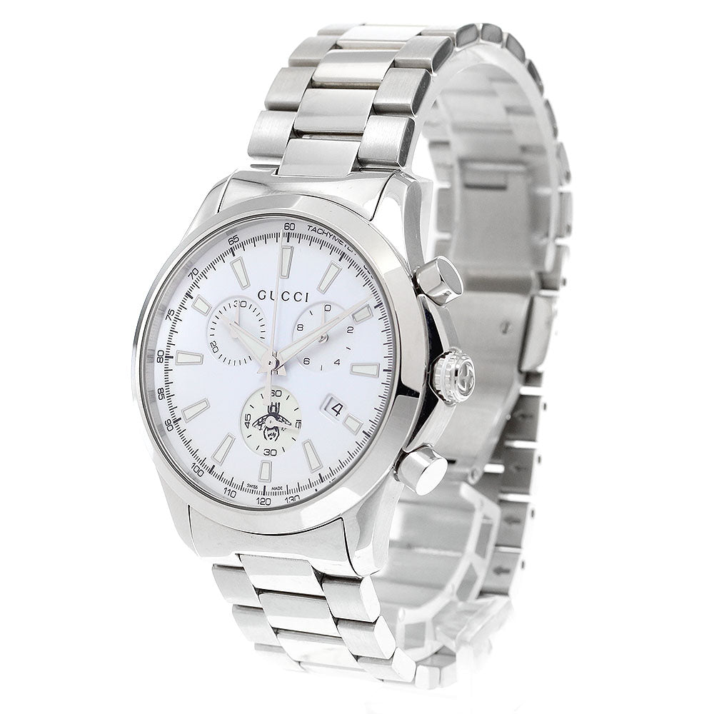GUCCI G timeless 126.4 YA126472 Chronograph white Dial Quartz Men's Watch_907143