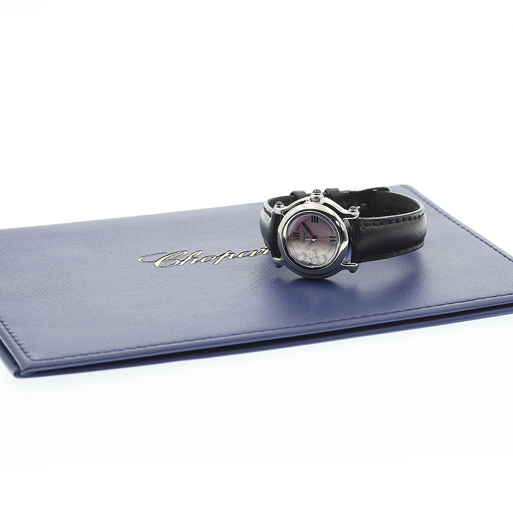 Chopard Happy sports 27/8245-23 5P diamond Pink shell Dial Quartz Ladies Watch_907152