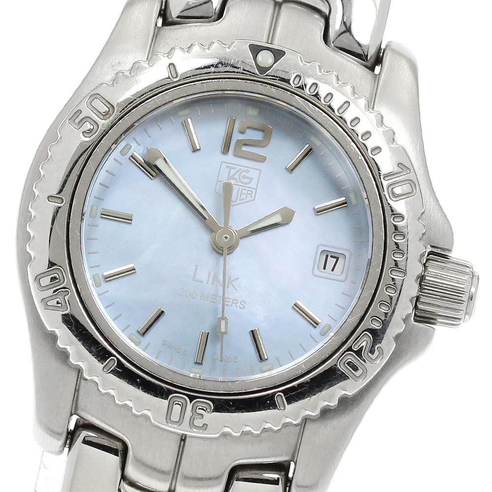 TAG HEUER Link WT141G Date Blue shell Dial Quartz Ladies Watch_907190