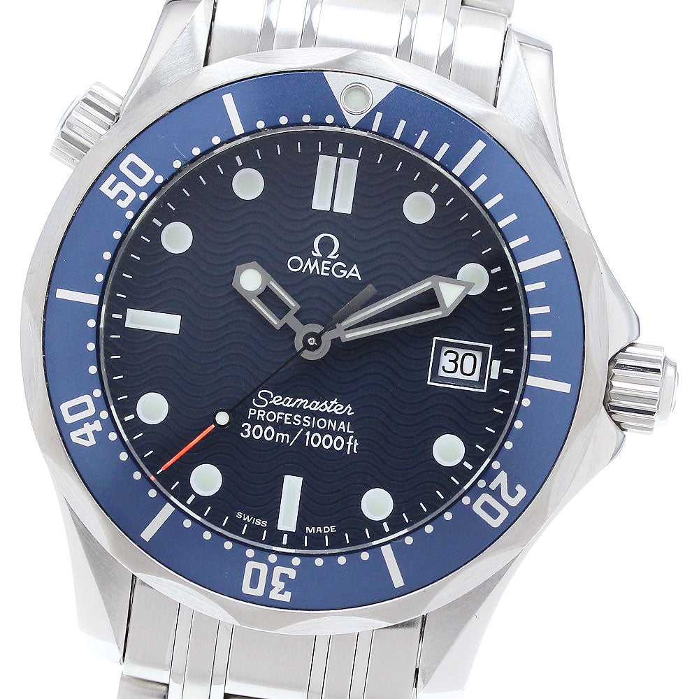 OMEGA Seamaster300 2561.80 Date Navy Dial Quartz Boy's Watch_907214