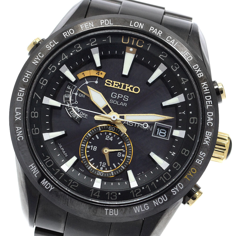 SEIKO Astron Kintaro Hattori SBXA100/7X52-0AH0 Solar Powered Radio Men's_907226
