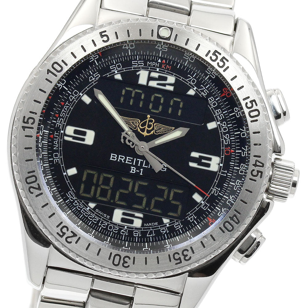 BREITLING B-1 A68362 black Dial Quartz Men's Watch_907229