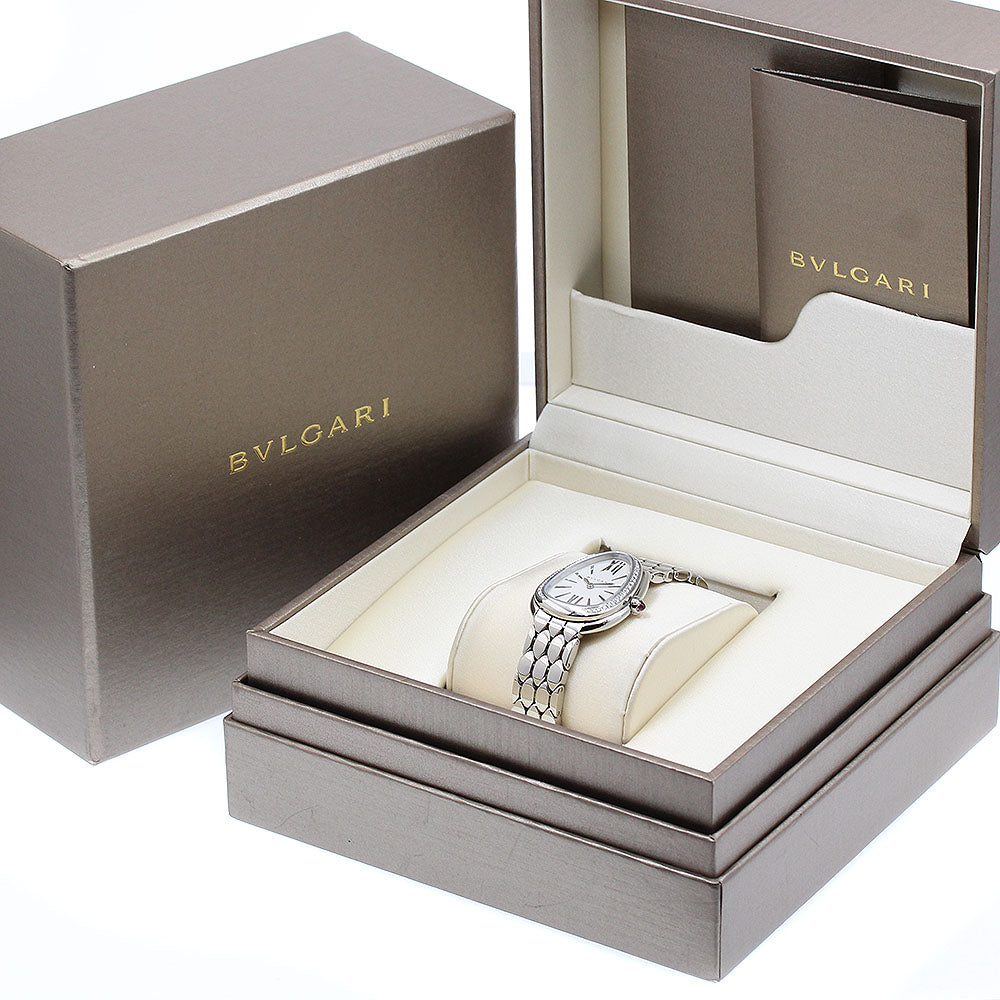 BVLGARI Serpenti Seduttori 103144 Diamond Bezel Silver Dial Quartz Ladies_907236