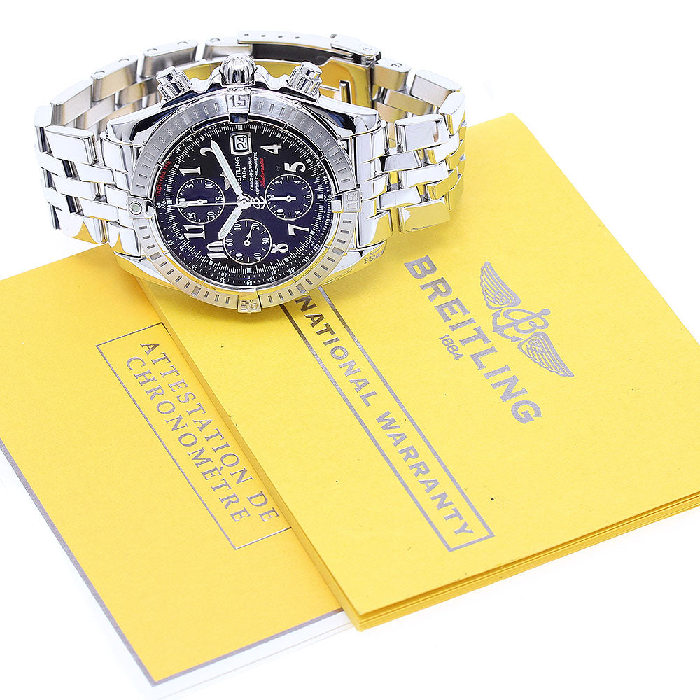 BREITLING Chronomat Evolution A13356 black Dial Automatic Men's Watch_907237