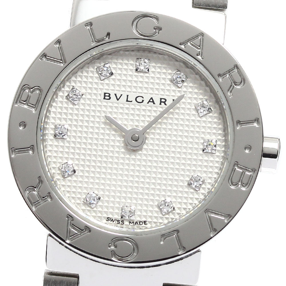BVLGARI BVLGARIBVLGARI BB23SS 12P diamond Silver Dial Quartz Ladies Watch_907261