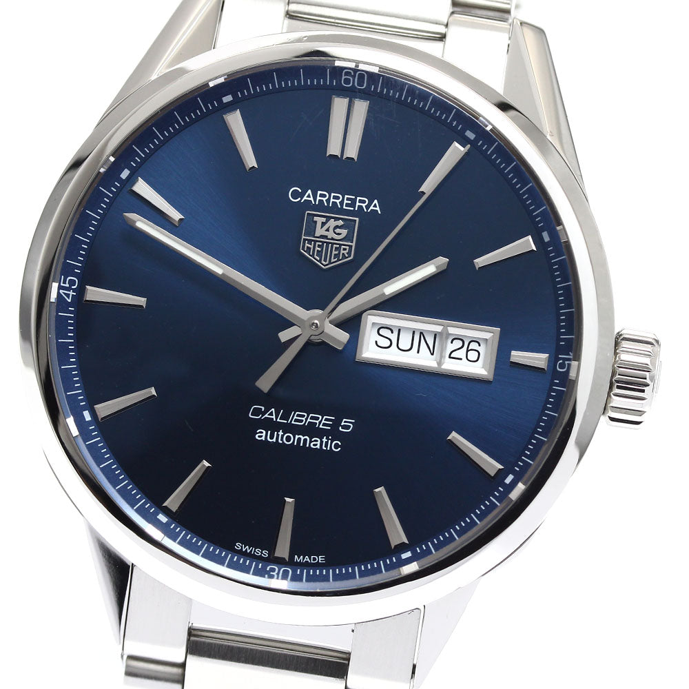 TAG HEUER Carrera Caliber 5 WAR201E Day date Navy Dial Automatic Men's_907275
