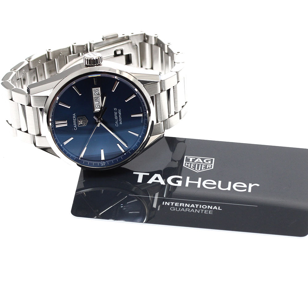 TAG HEUER Carrera Caliber 5 WAR201E Day date Navy Dial Automatic Men's_907275