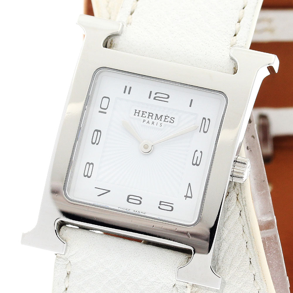 HERMES H watch HH1.510 Double Tour white Dial Quartz Boy's Watch_907278