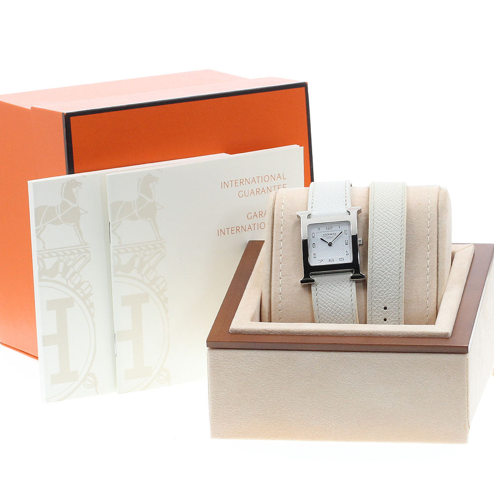 HERMES H watch HH1.510 Double Tour white Dial Quartz Boy's Watch_907278