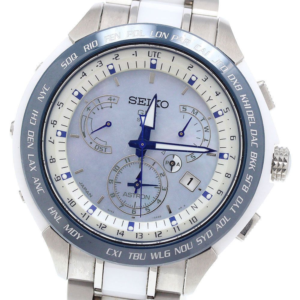 SEIKO Astron 2015 Limited Edition SBXB039/8X53-0AA0-2 Limited to 3000 Blue shell Dial Solar Powered Radio Men's Watch_907567