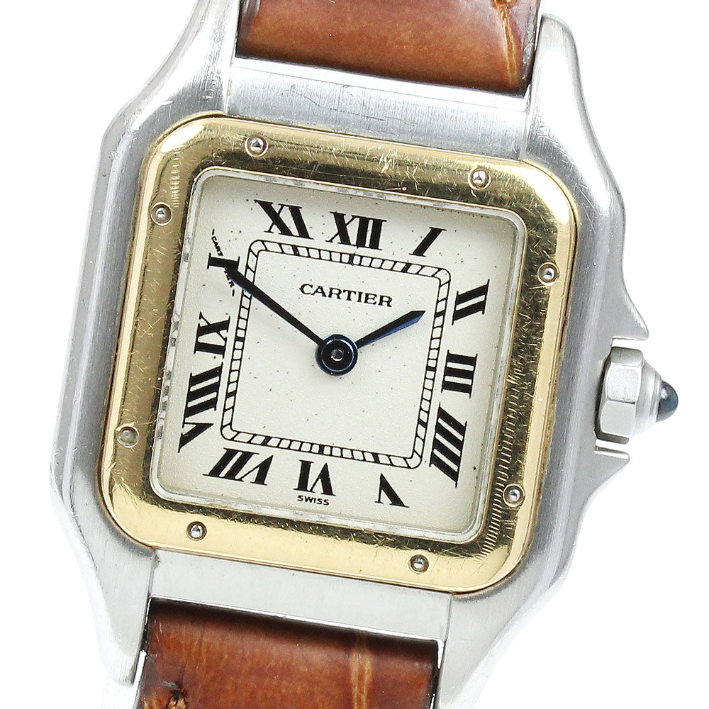 CARTIER PANTHERE SM W250295D YG bezel 2 tone beige Dial Quartz Ladies Watch_907578