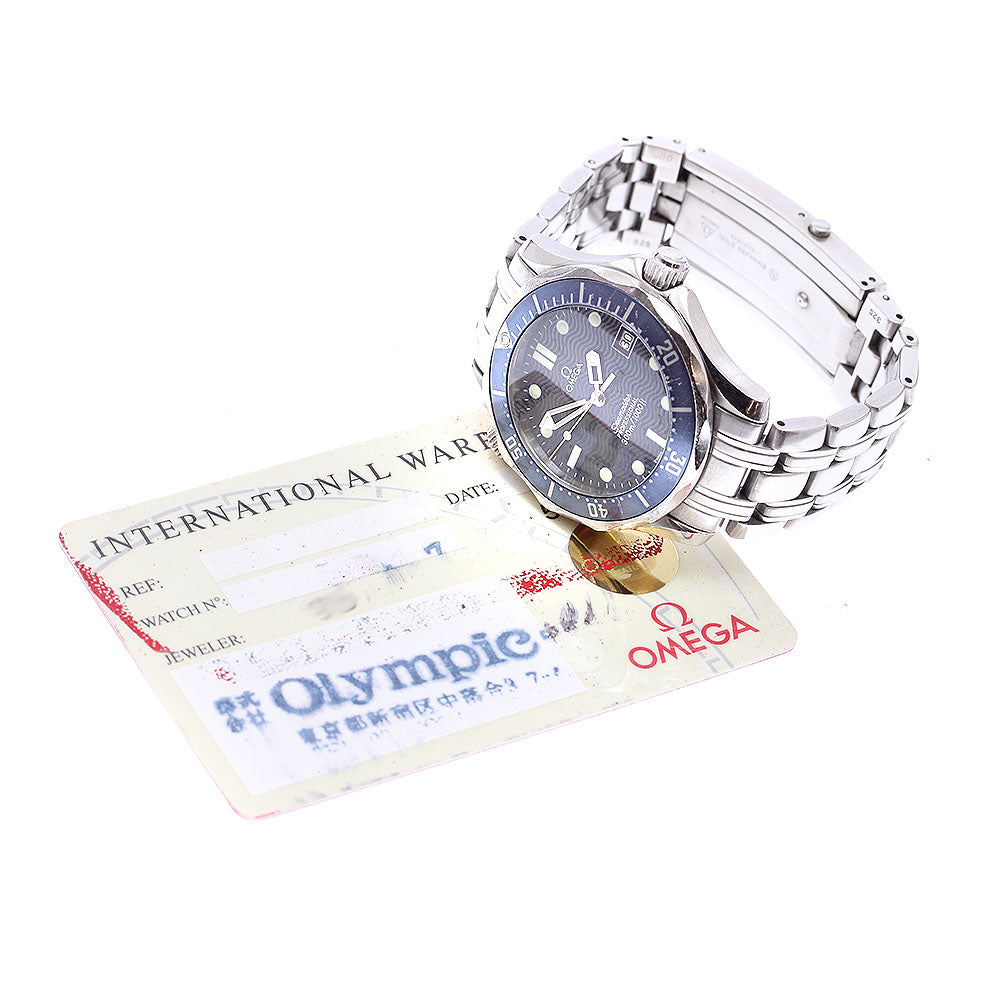OMEGA Seamaster300 2561.80 Date Navy Dial Quartz Boy's Watch_907583
