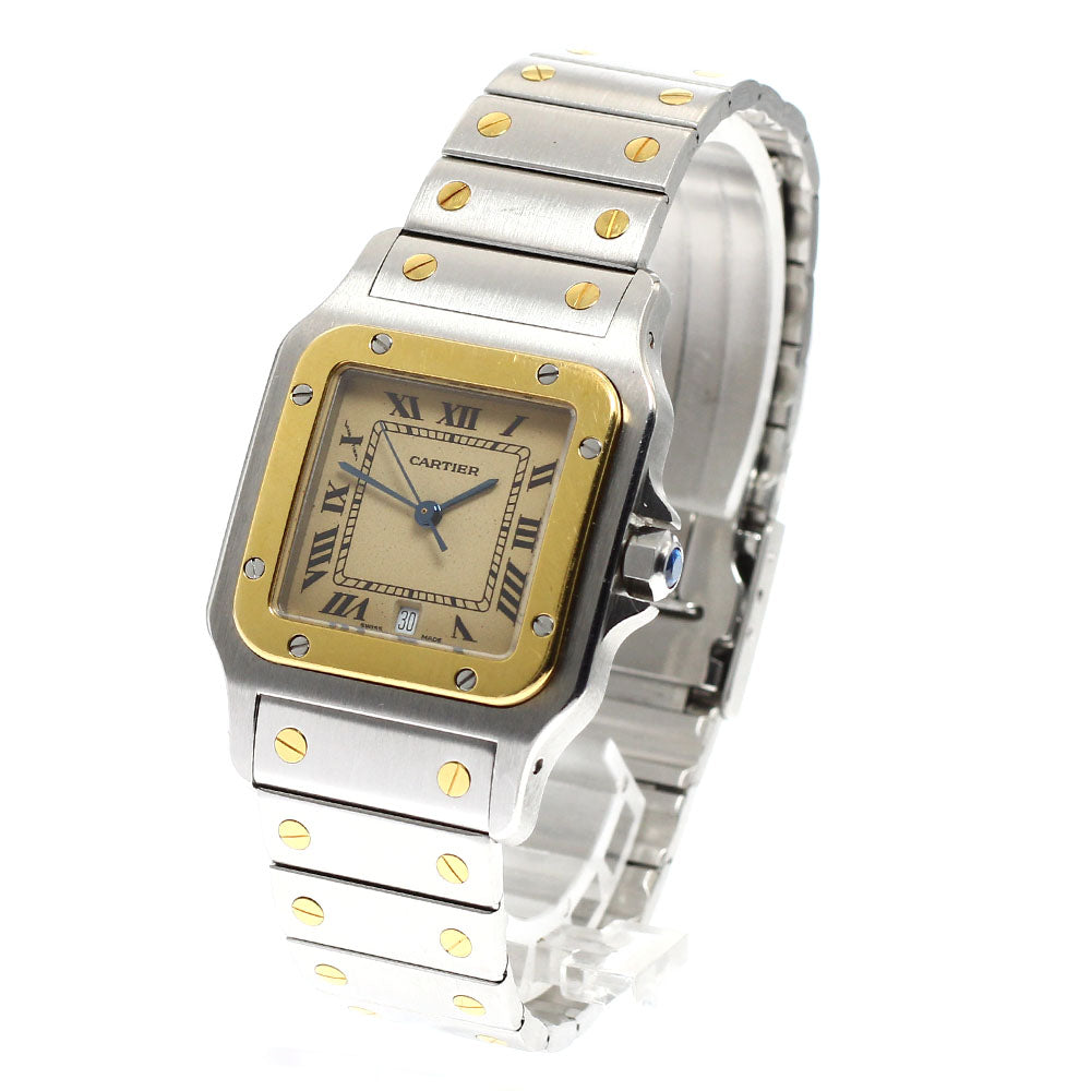 CARTIER Santos GalbeeLM W20011C4 Date 2 tone Quartz Men's Watch_907586