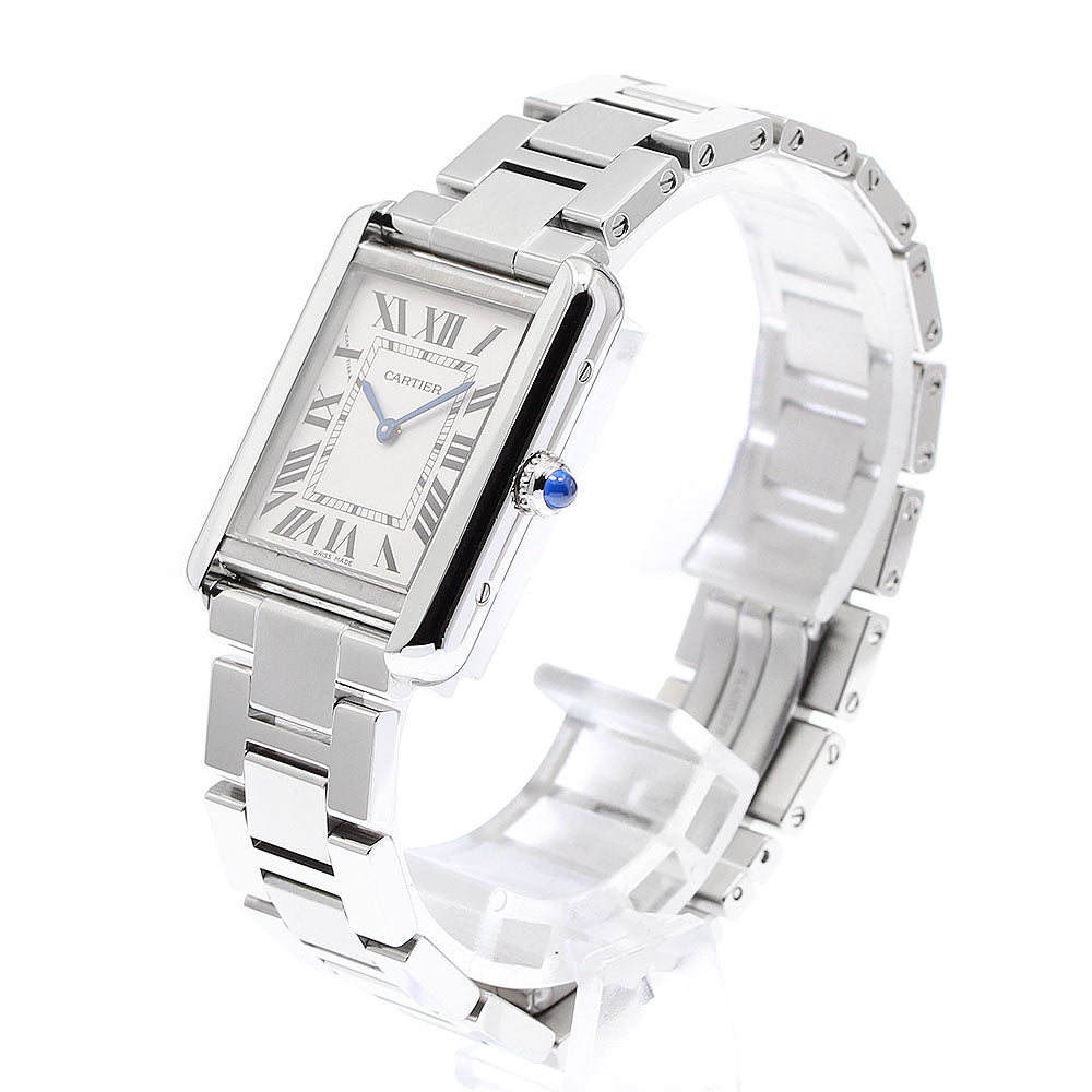 CARTIER Tank solo SM W5200013 Silver Dial Quartz Ladies Watch_907598