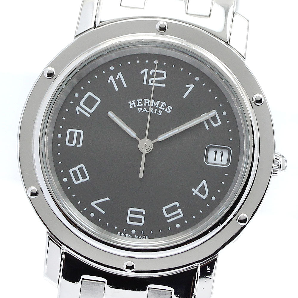 HERMES Clipper CL6.710 Date Gray Dial Quartz Men's Watch_907603