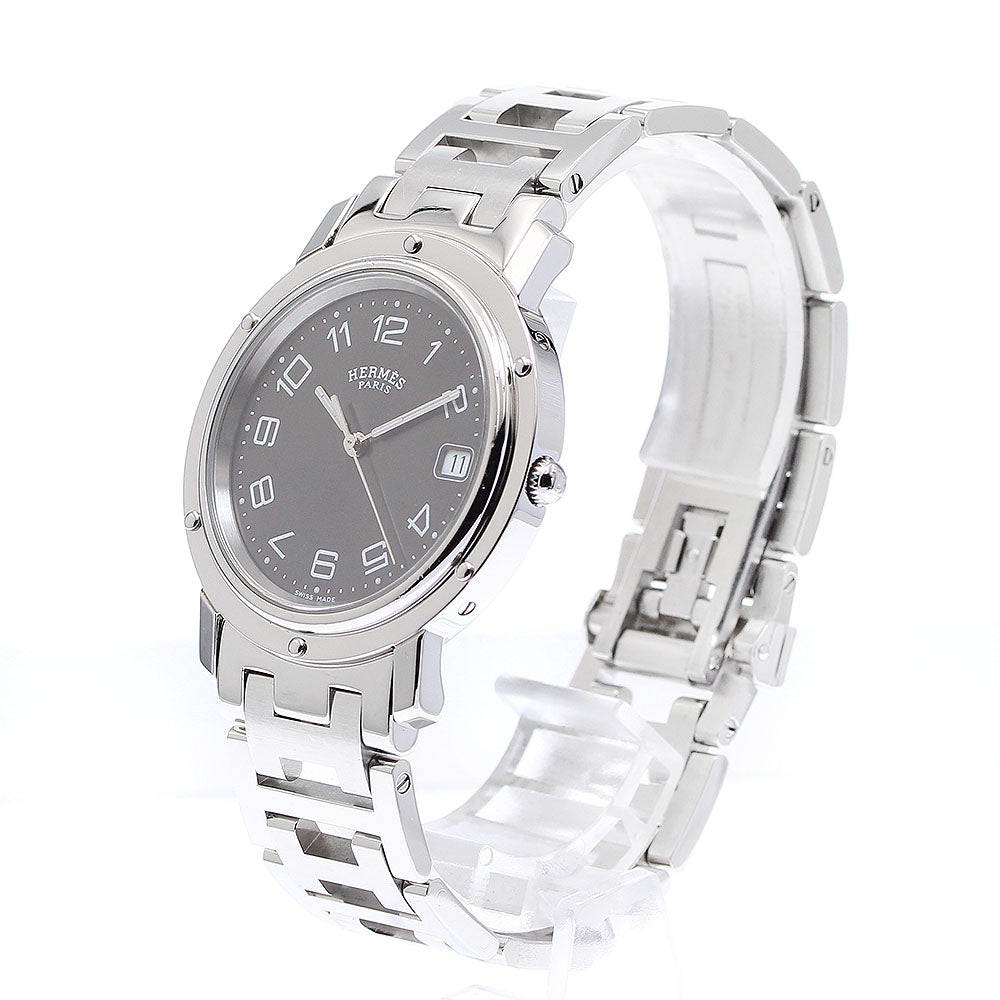 HERMES Clipper CL6.710 Date Gray Dial Quartz Men's Watch_907603