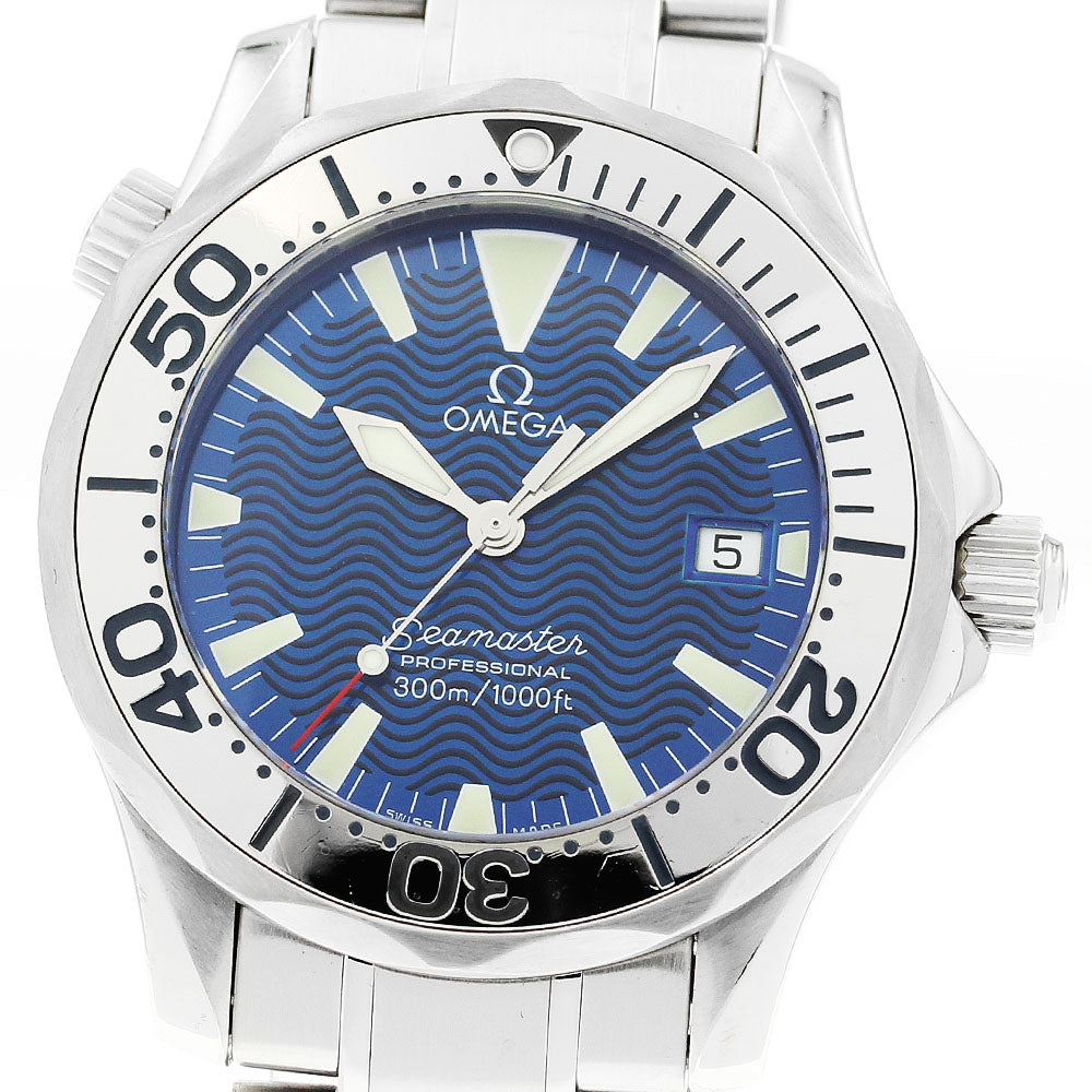 OMEGA Seamaster300 2263.80 Date blue Dial Quartz Boy's Watch_907606