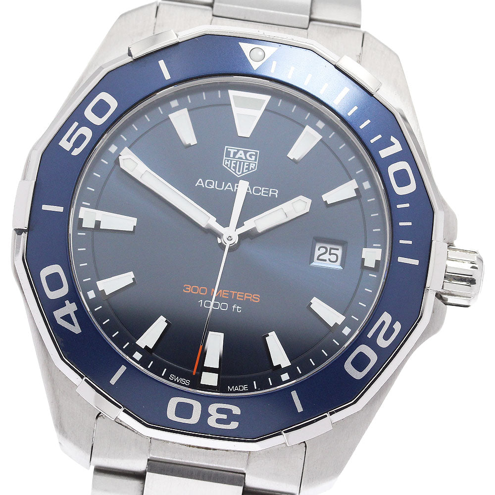 TAG HEUER Aqua racer WAY101C Date Navy Dial Quartz Men's Watch_907624