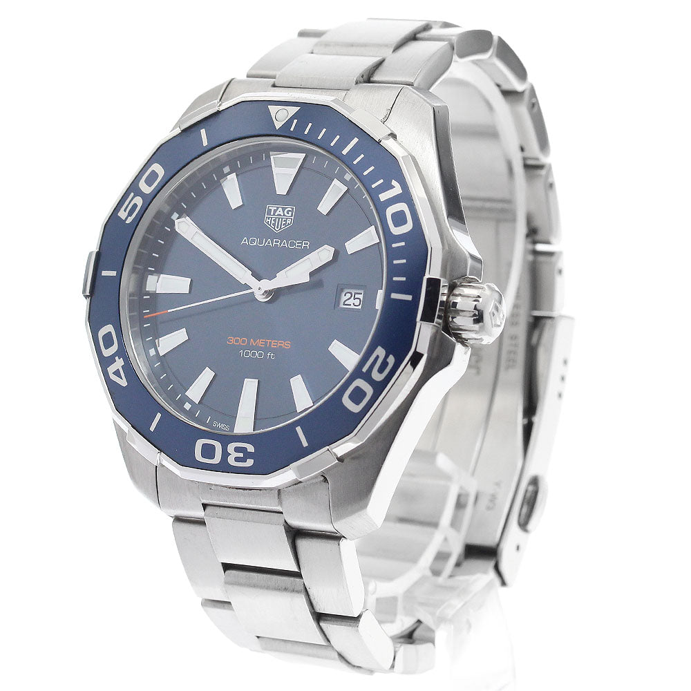 TAG HEUER Aqua racer WAY101C Date Navy Dial Quartz Men's Watch_907624