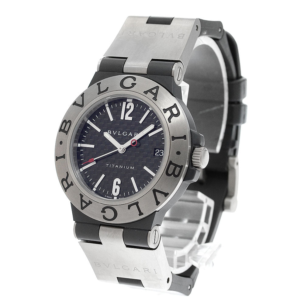 BVLGARI Diagono Titanium TI38TA Black carbon Dial Automatic Men's Watch_907633