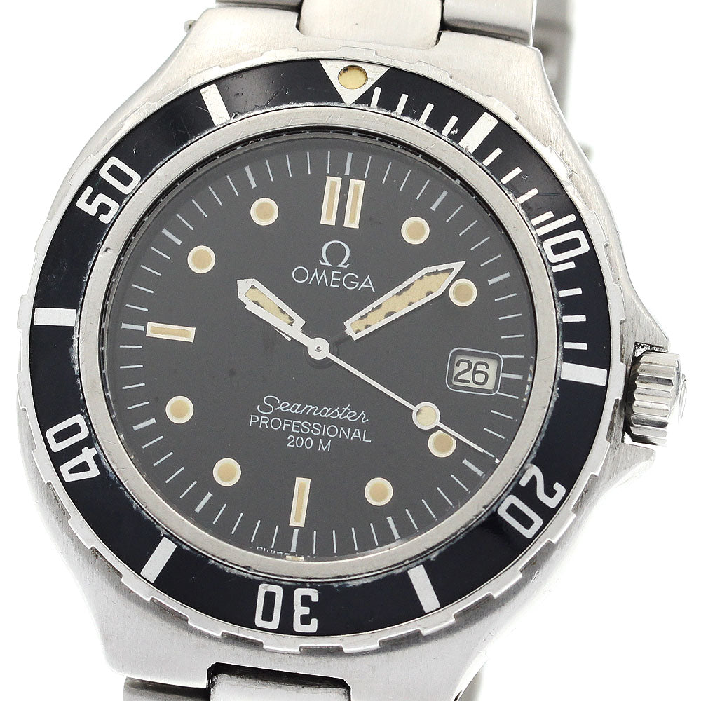 OMEGA Seamaster200m Date black Dial Quartz Men's Watch_907634