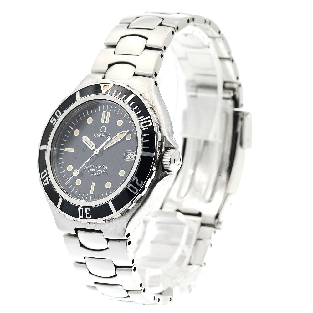 OMEGA Seamaster200m Date black Dial Quartz Men's Watch_907634