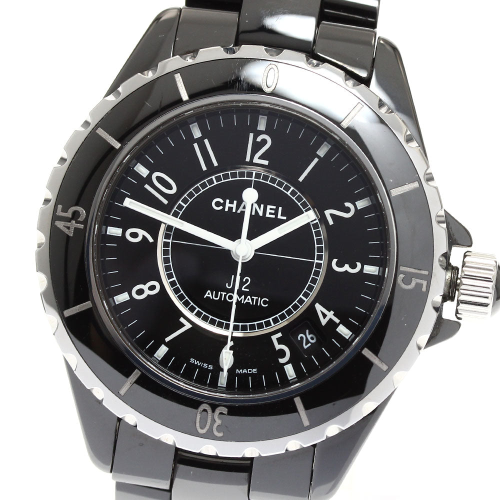 CHANEL J12 H0685 Black Ceramic 38MM Date black Dial Automatic Men's Watch_907646