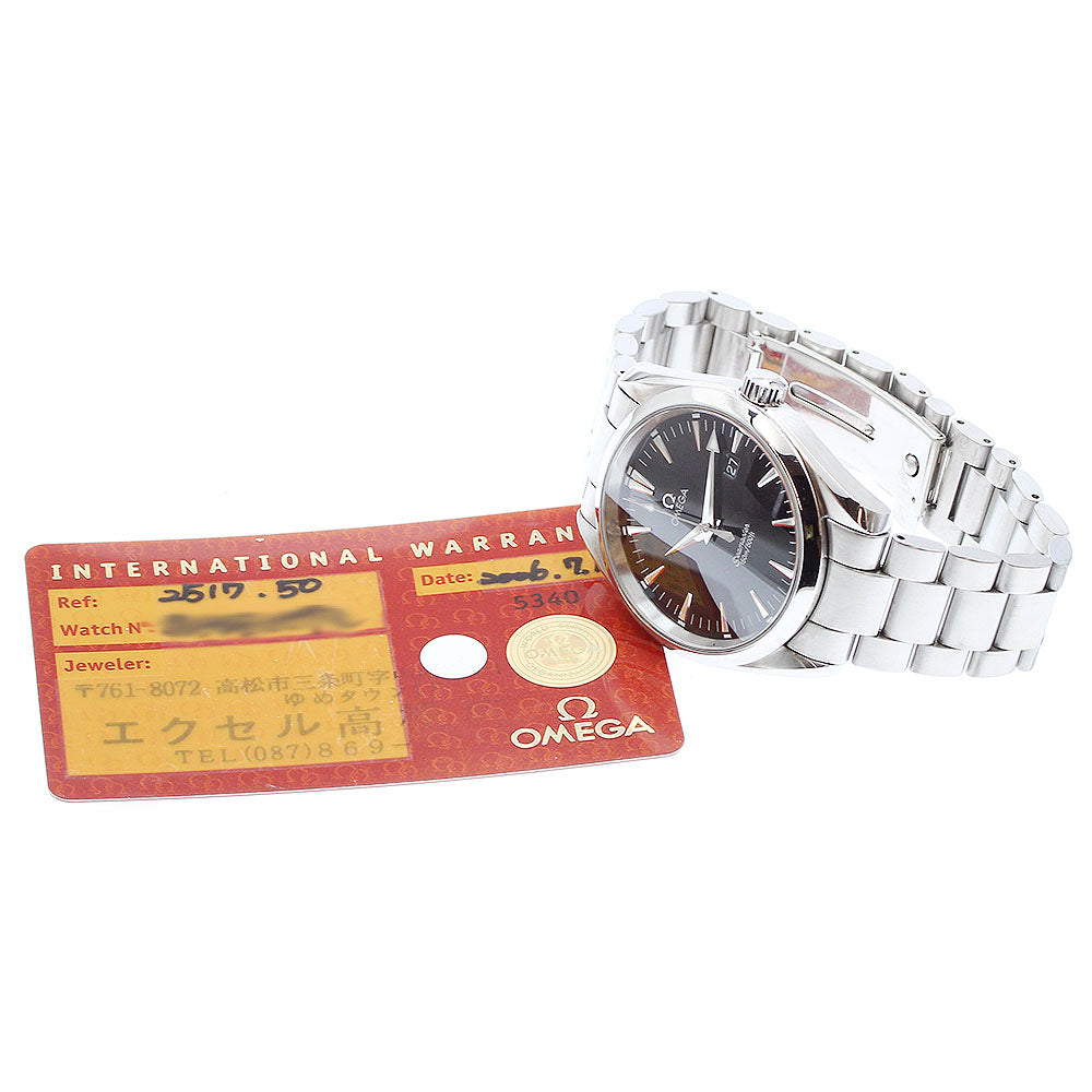 OMEGA Seamaster Aqua Terra 2517.50 Date Black Dial Quartz Men's Watch_907647