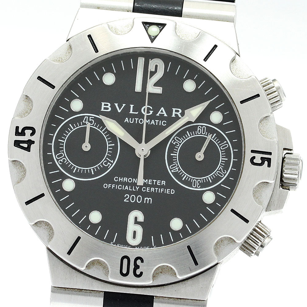 BVLGARI Diagono Scuba SCB38S Chronograph black Dial Automatic Men's Watch_907651