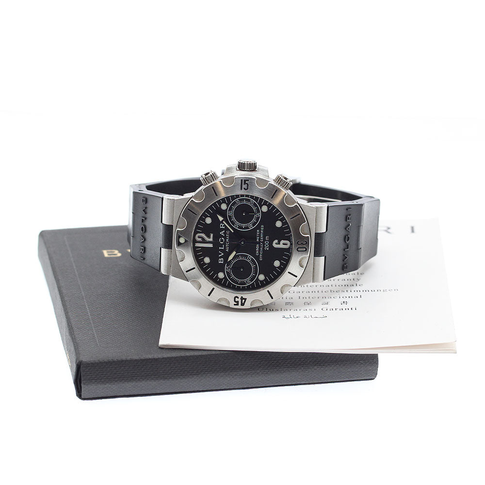 BVLGARI Diagono Scuba SCB38S Chronograph black Dial Automatic Men's Watch_907651