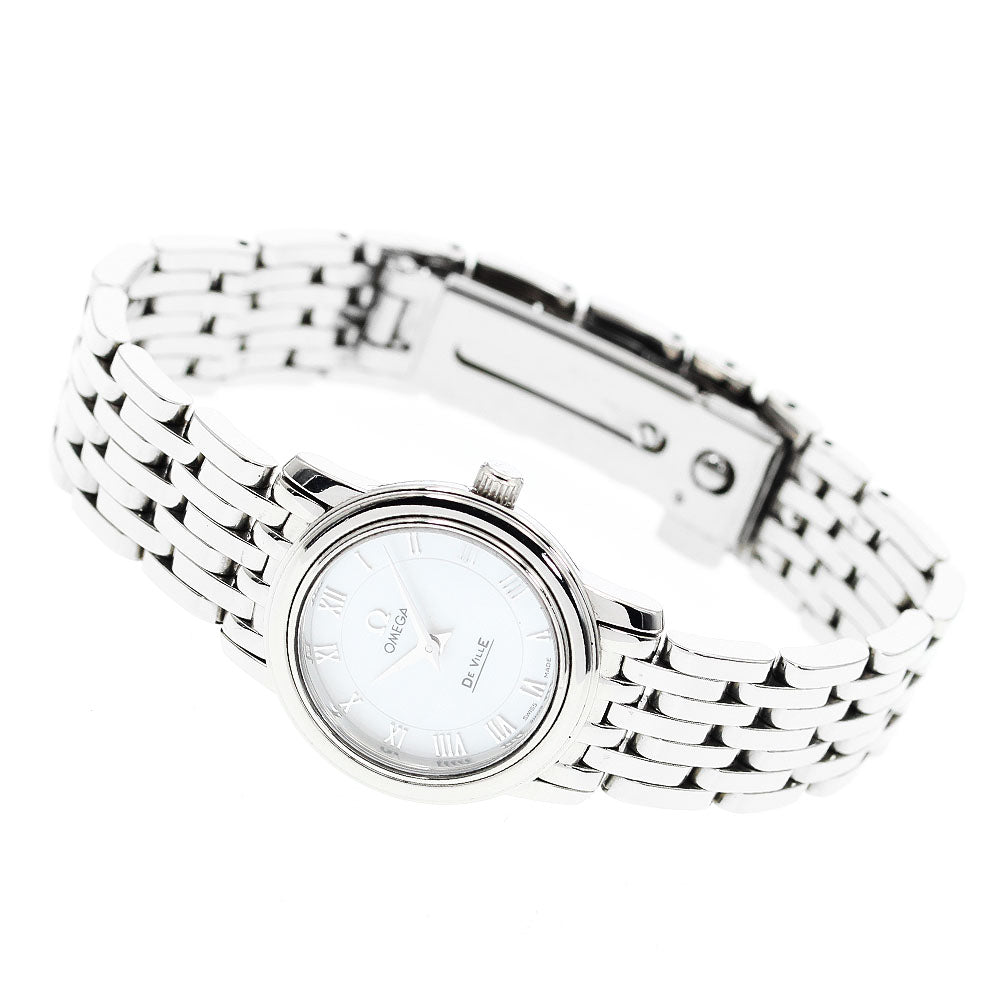 OMEGA De Ville Prestige 4570.71 Shell dial White shell Dial Quartz Ladies Watch_907652