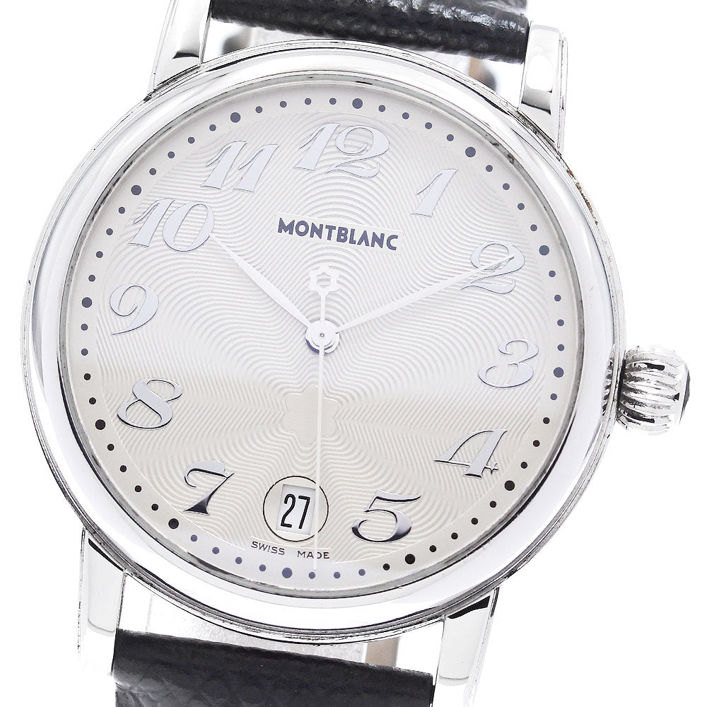 MONTBLANC Meisterstic 7042 Date Silver Dial Quartz Men's Watch_907656