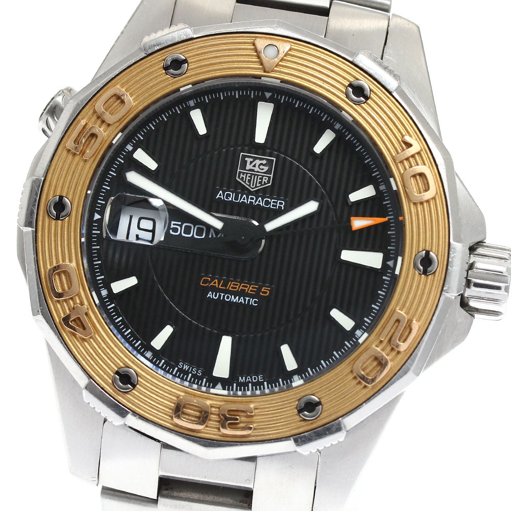 TAG HEUER Aqua racer WAJ2150 Date black Dial Automatic Men's Watch_907666
