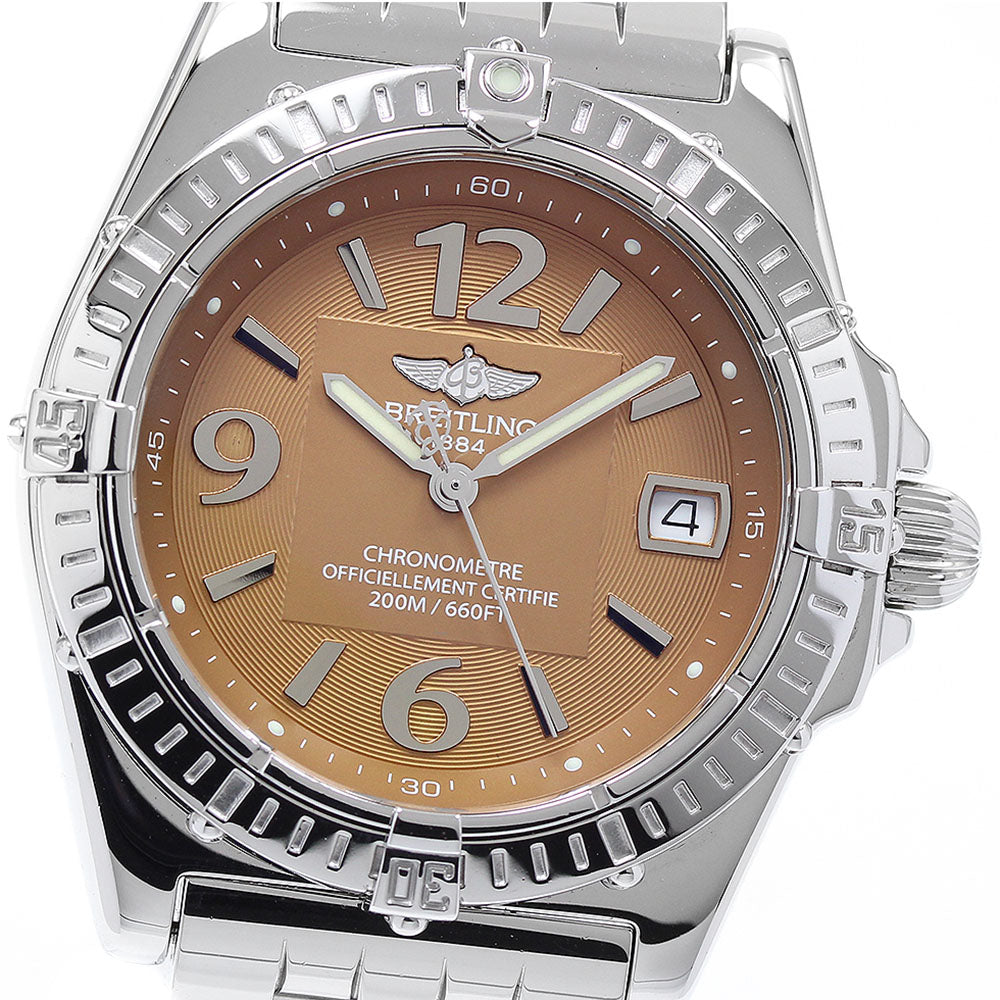 BREITLING Callisto A77346 Date Brown Dial Quartz Ladies Watch_907669
