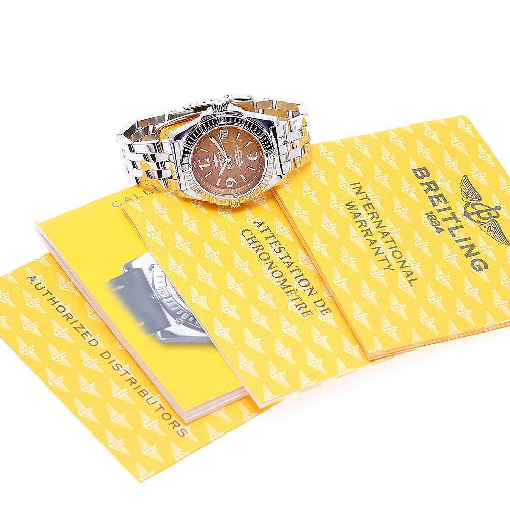 BREITLING Callisto A77346 Date Brown Dial Quartz Ladies Watch_907669