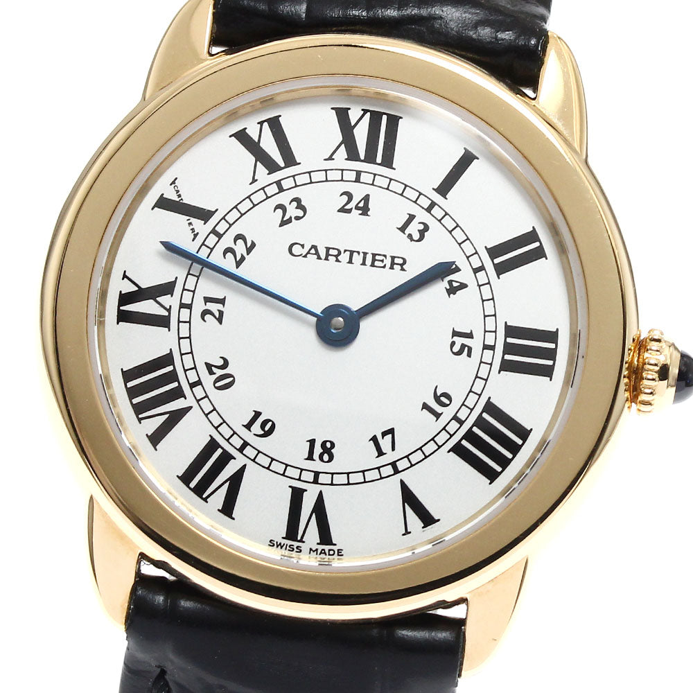 CARTIER Ronde Solo SM W6700355 18K Yellow Gold Silver Dial Quartz Ladies Watch_907708