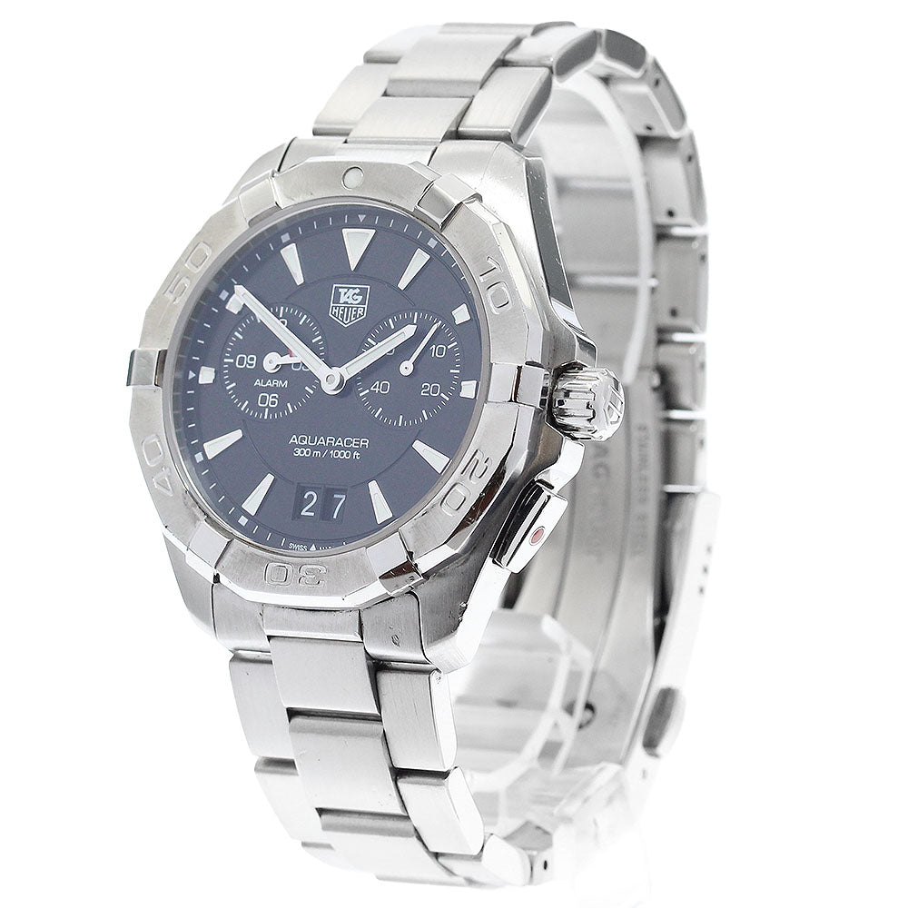 TAG HEUER Aqua racer WAY111Z Alarm date black Dial Quartz Men's Watch_907712