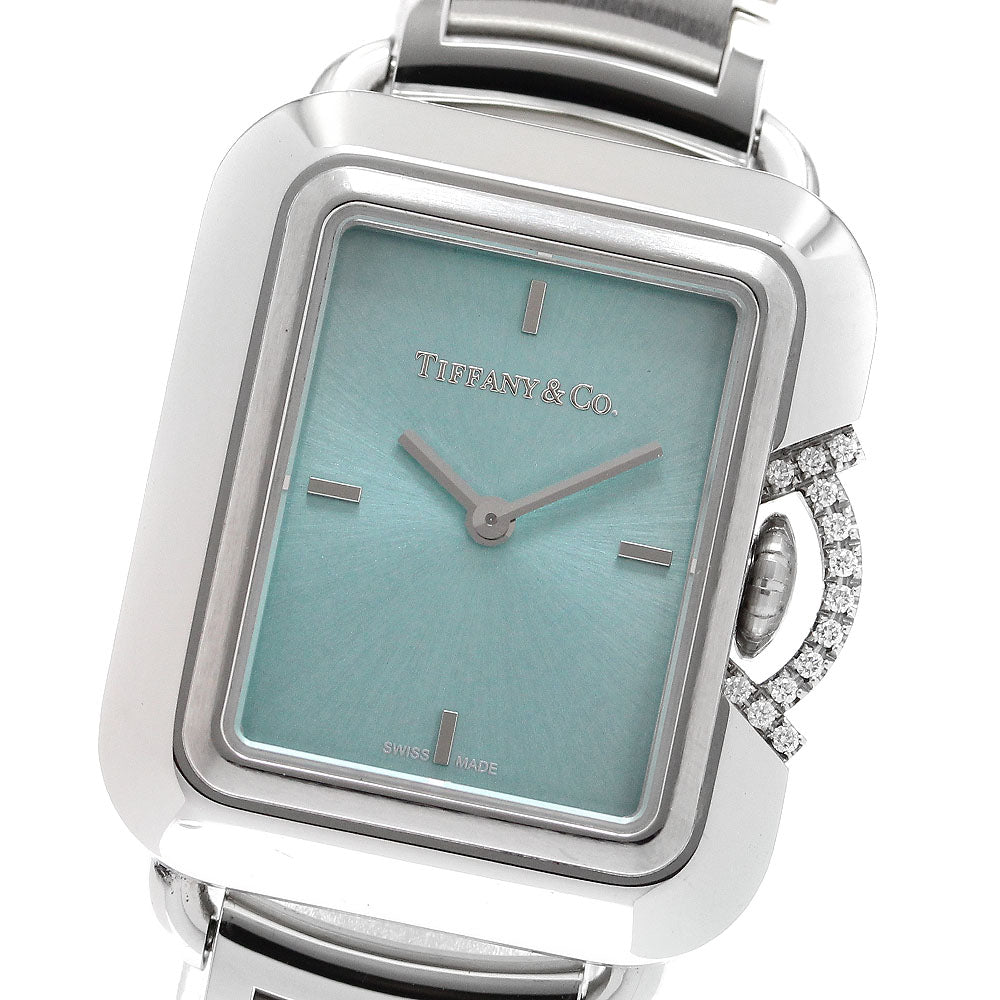 TIFFANY&Co. Rectangle T smile 68482984 Diamond Limited Quartz Ladies_907726