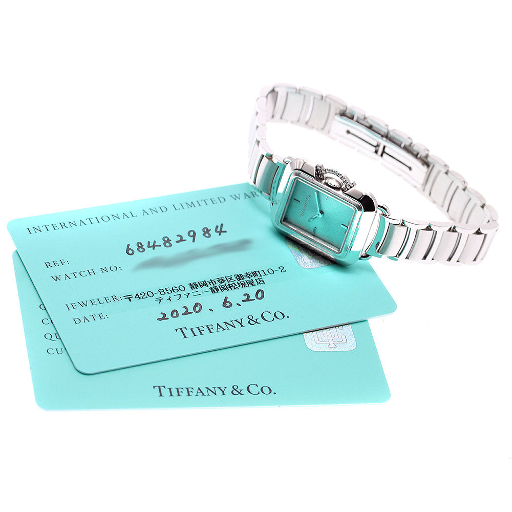 TIFFANY&Co. Rectangle T smile 68482984 Diamond Limited Quartz Ladies_907726