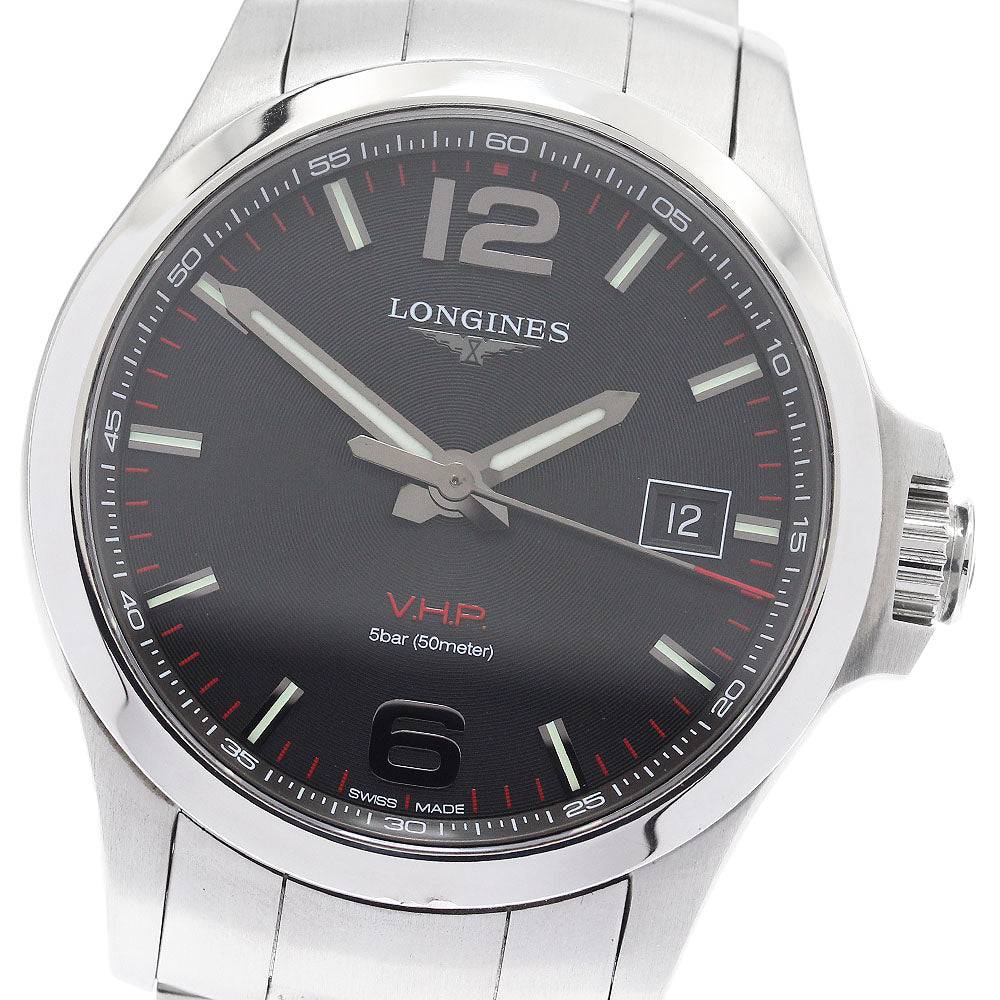 LONGINES Conquest VHP L3.726.4 Date black Dial Quartz Men's Watch_907741