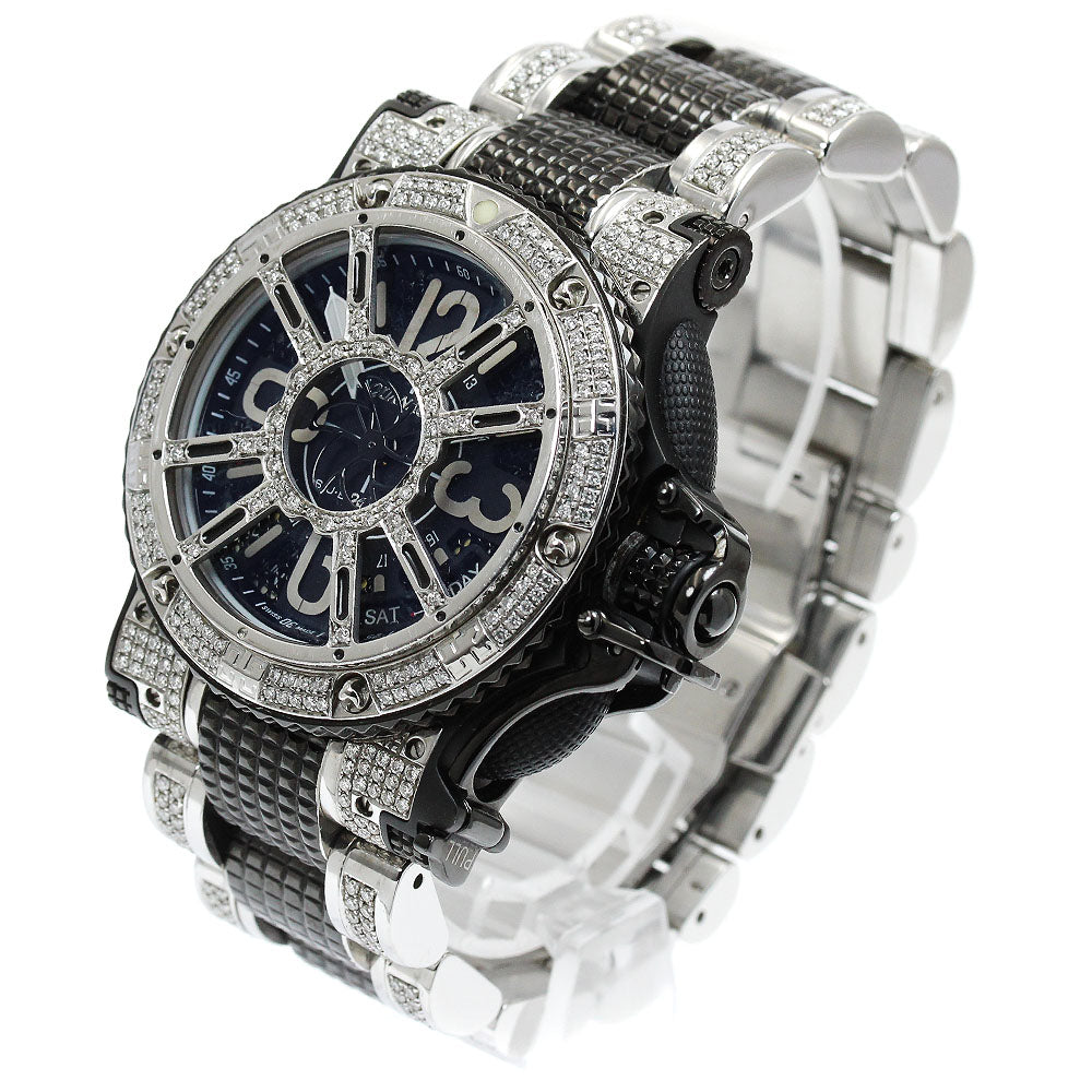 AQUANAUTIC Sub Commander day date diamond bezel Automatic Men's Watch_907748