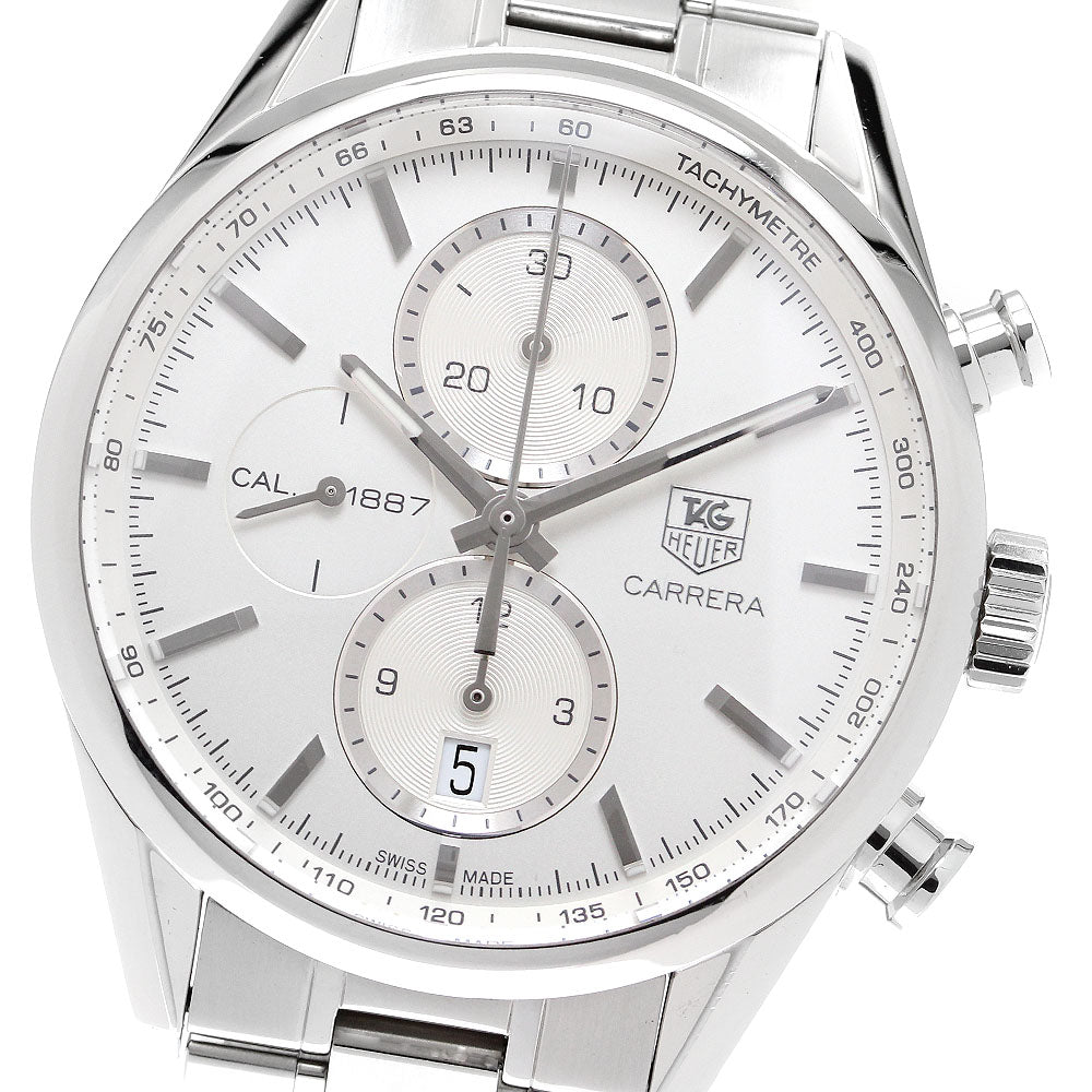 TAG HEUER Carrera CAR2111-4 Chronograph Silver Dial Automatic Men's Watch_907749
