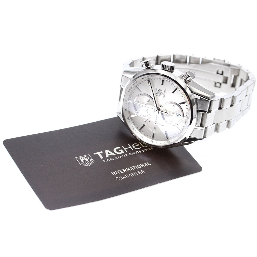 TAG HEUER Carrera CAR2111-4 Chronograph Silver Dial Automatic Men's Watch_907749